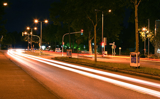 Die B36 mit Ampel